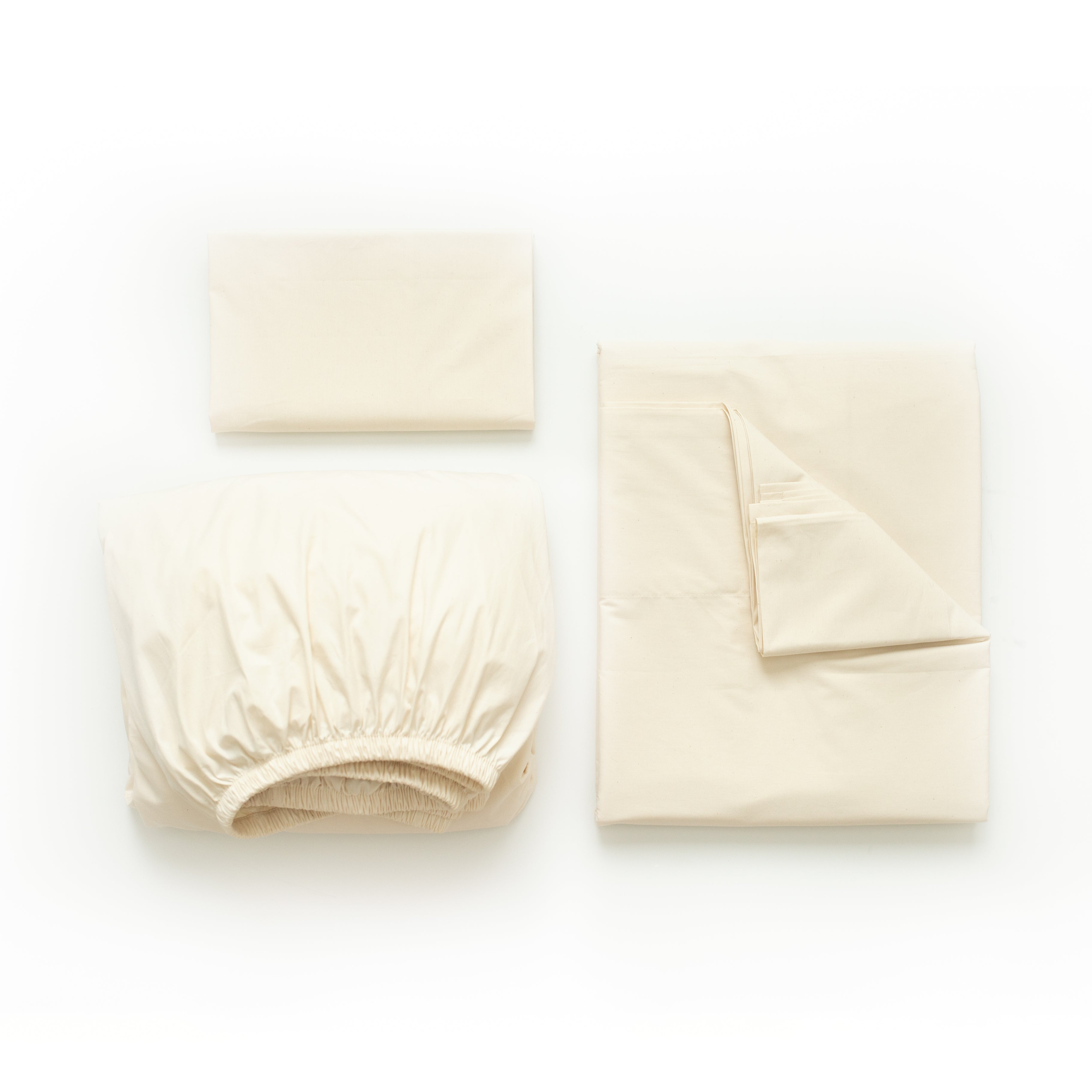 Organic Percale Sheet Set with Extra Deep Fitted Sheet – Natural