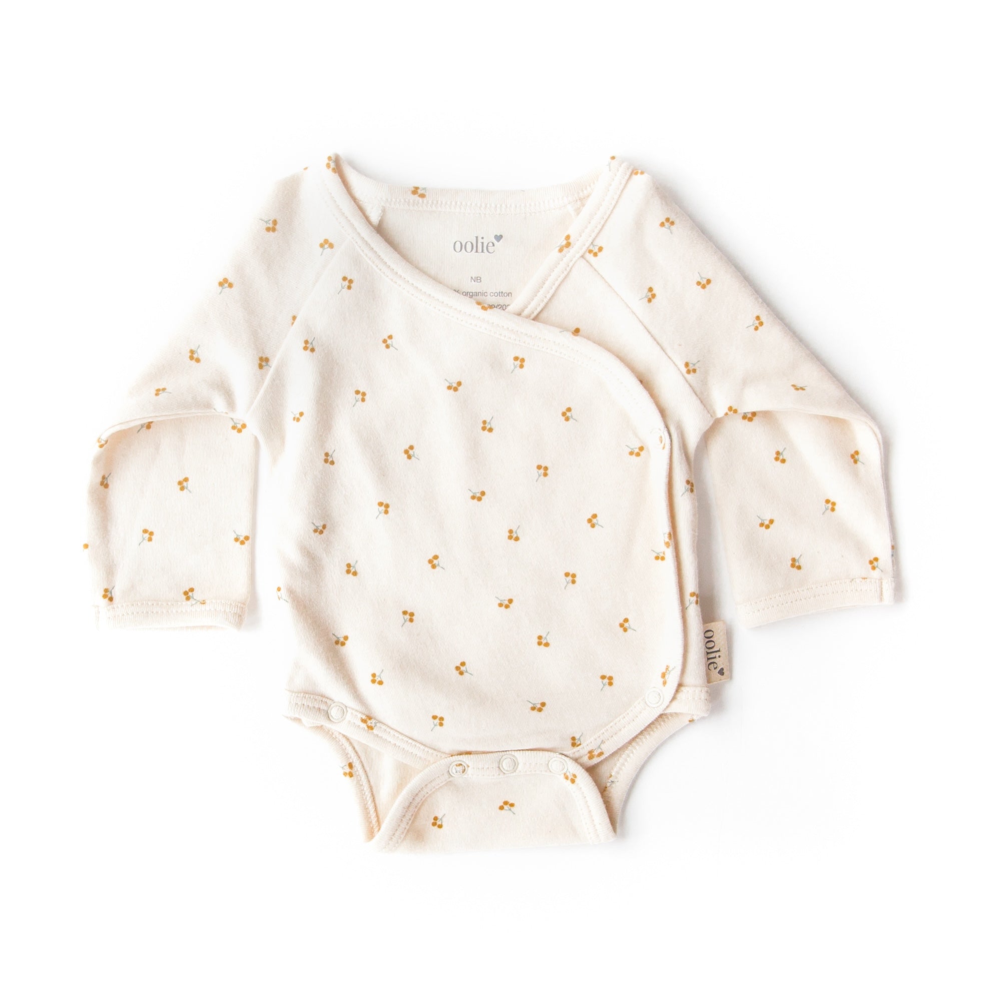 Organic Baby Bodysuit – Gold Sprig